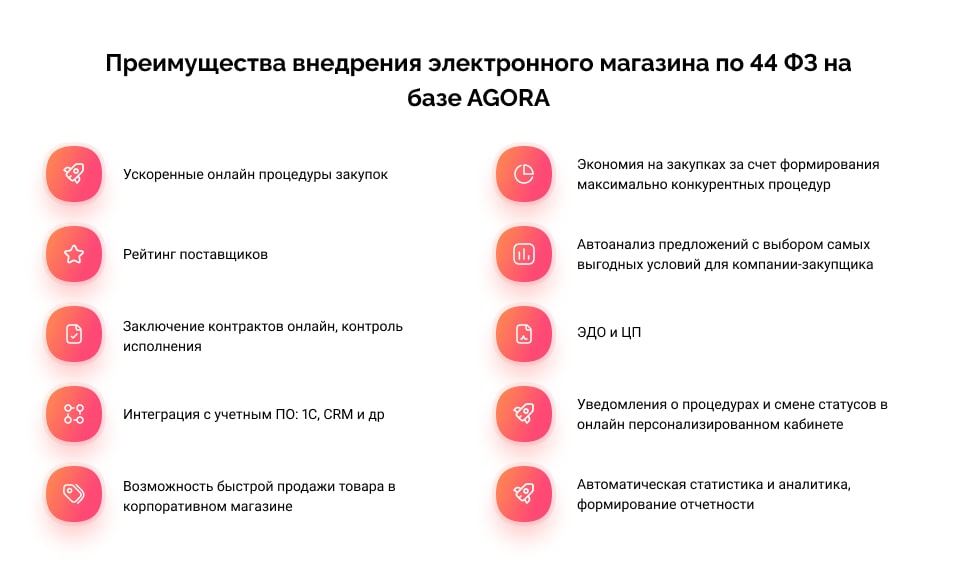 преимущества внедрения электронного магазина по 44 фз