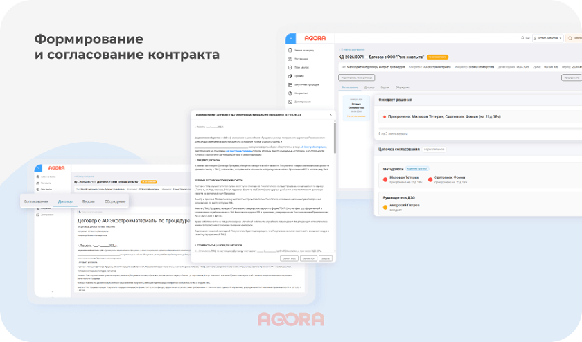 Формирование и согласование контракта